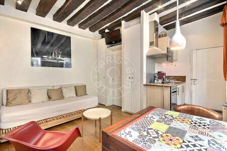 Salón Estudio amueblado - 19m²  - Montorgueil - París