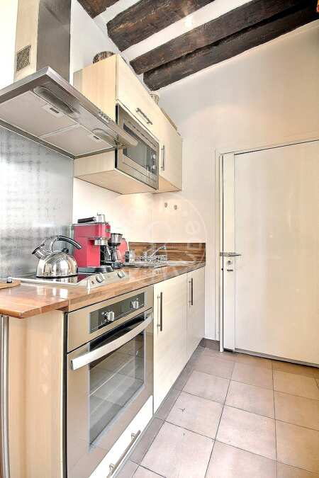 Cocina Estudio amueblado - 19m²  - Montorgueil - París