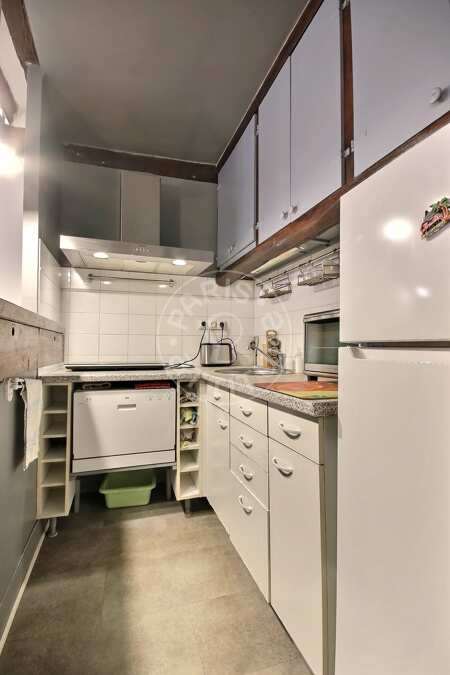 Kitchen Furnished apartment - 60m²  - 1 bedroom - Pyramides / Palais Royal - Paris