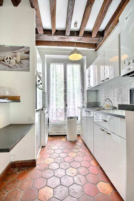 Cucina Appartamento arredato - 50m²  - 2 locali - Oberkampf - Parigi