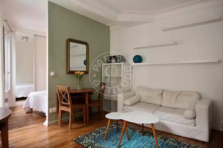 Living room Furnished apartment - 31m²  - 1 bedroom - Port Royal / Raspail - Paris