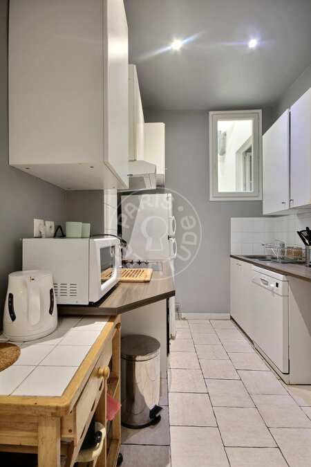 Cozinha Apartamento mobilado - 48m²  - 1 quarto - Arc de Triomphe - Paris