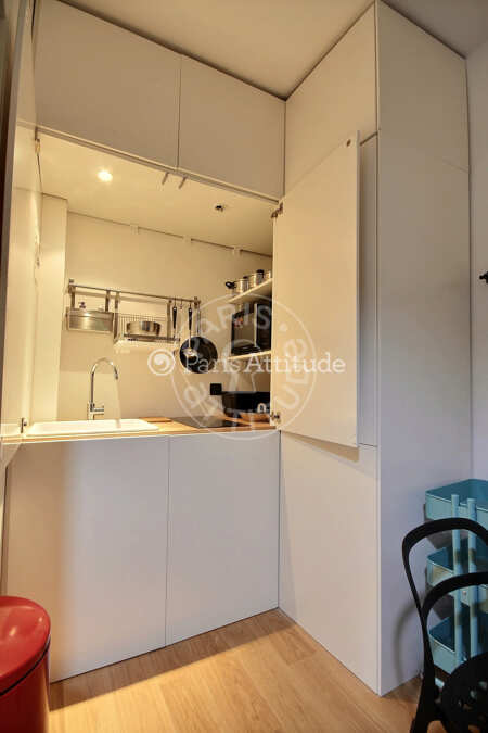 Kitchen Furnished apartment - 42m²  - 2 bedrooms - Arts et Métiers - Paris