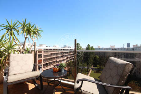 Varanda Apartamento mobilado - 97m²  - 3 quartos - Levallois-Perret