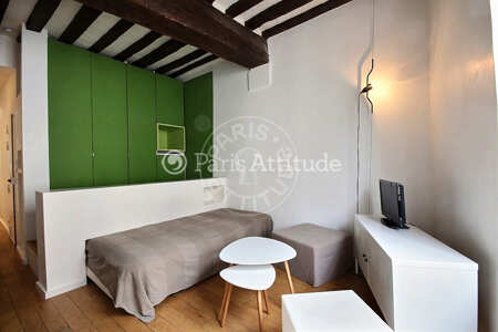 Living room Furnished apartment - 40m² - 1 bedroom - Montorgueil - Paris