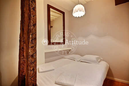 Bedroom Furnished apartment - 40m² - 1 bedroom - Montorgueil - Paris