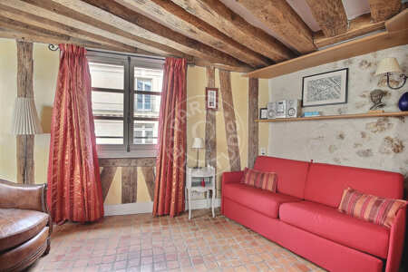 Salon Studio meublé - 19m²  - Pyramides / Palais Royal - Paris