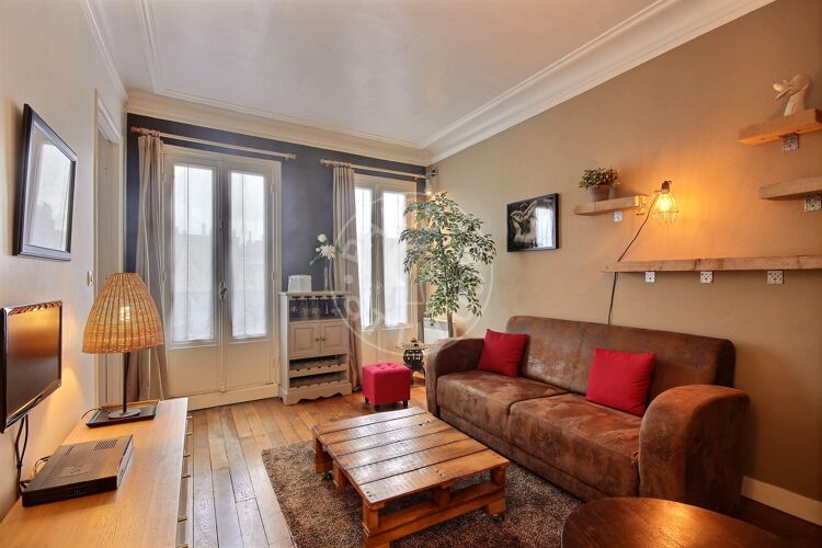 Living room - Furnished 1 bedroom - Paris 75014 - 12293