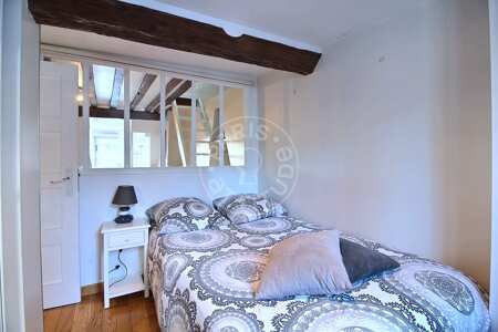 Bedroom Furnished apartment - 28m²  - 1 bedroom - Montorgueil - Paris