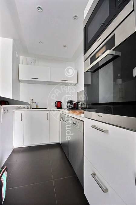 Cozinha Apartamento mobilado - 53m²  - 1 quarto - Neuilly-sur-Seine