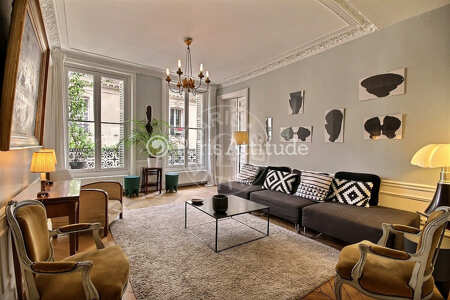 Living room Furnished apartment - 103m²  - 2 bedrooms - Panthéon / Sorbonne - Paris