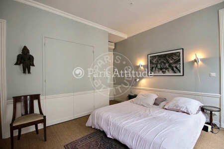 Bedroom Furnished apartment - 103m²  - 2 bedrooms - Panthéon / Sorbonne - Paris
