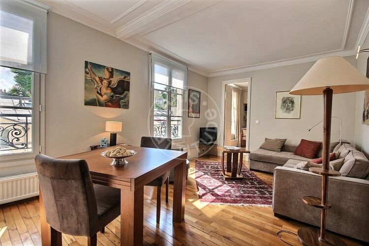 Living room - Furnished 1 bedroom - Paris 75006 - 12338