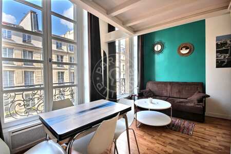 Living room Furnished studio - 29m²  - Châtelet - Paris