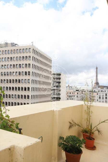 Varanda Apartamento mobilado - 33m²  - 1 quarto - Commerce - Paris