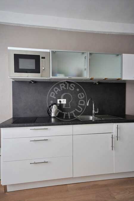 Cuisine Studio meublé - 20m²  - Montorgueil - Paris