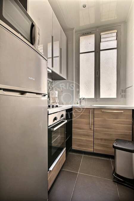 Cozinha Apartamento mobilado - 36m²  - 1 quarto - Pereire - Paris