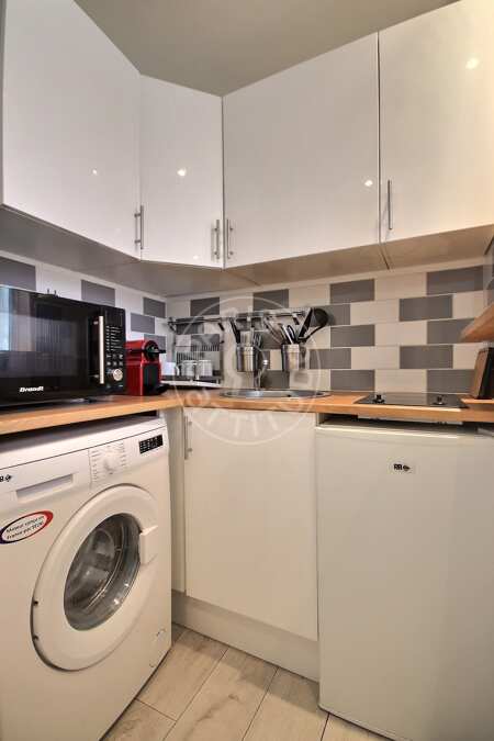 Cuisine Studio meublé - 16m²  - Auteuil - Paris