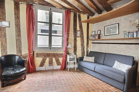 Salon Studio meublé - 20m²  - Pyramides / Palais Royal - Paris