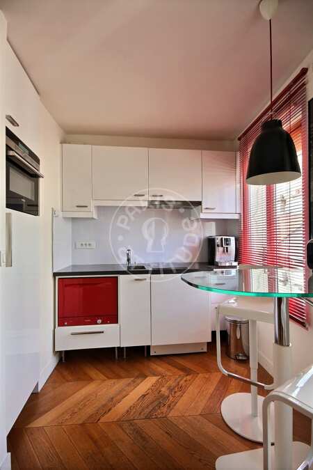 Kitchen Furnished studio - 22m²  - Temple - Paris