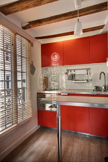 Cozinha Duplex mobilado - 25m²  - 1 quarto - Temple - Paris