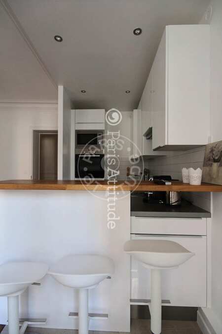 Kitchen Furnished apartment - 50m²  - 1 bedroom - Pasteur - Paris