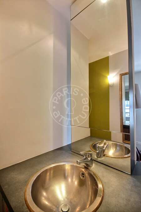 Bathroom Furnished studio alcove - 60m²  - Poissonnière - Paris