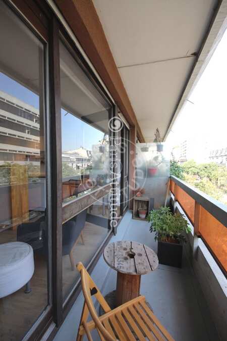 Balcon Appartement meublé - 46m²  - 1 chambre - Oberkampf - Paris