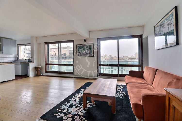Living room - Furnished 4 bedrooms - Paris 75011 - 12530