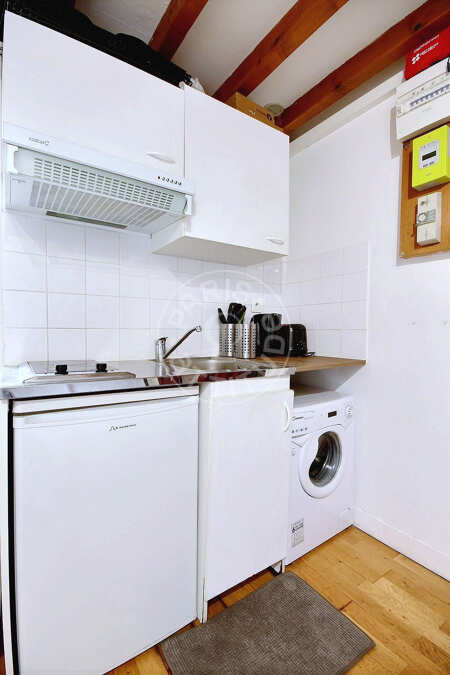 Cocina Estudio amueblado - 19m²  - Montsouris - París