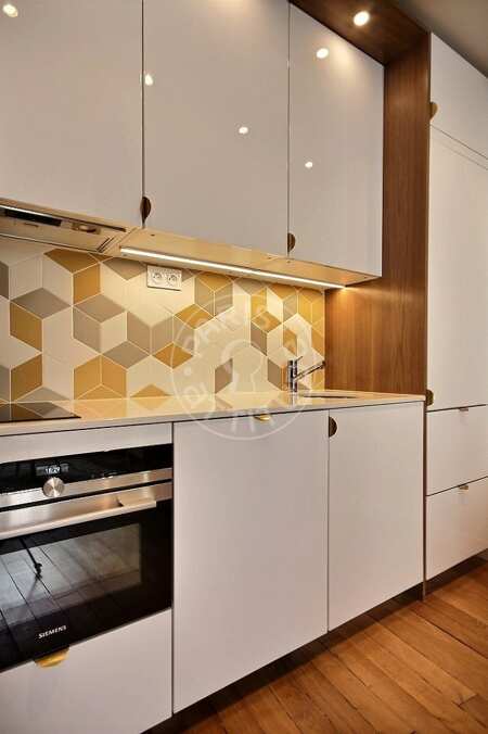 Kitchen Furnished apartment - 33m²  - 1 bedroom - Arts et Métiers - Paris