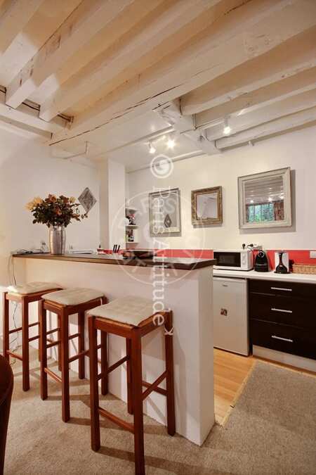Cozinha Apartamento mobilado - 46m²  - 1 quarto - Saint-Germain - Paris