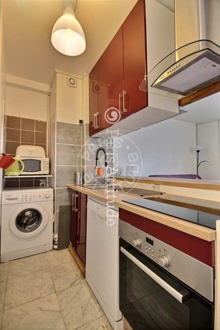 Kitchen Furnished studio - 26m² - Pereire - Paris
