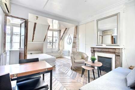 Salon Studio alcove meublé - 29m²  - Saint-Germain - Paris