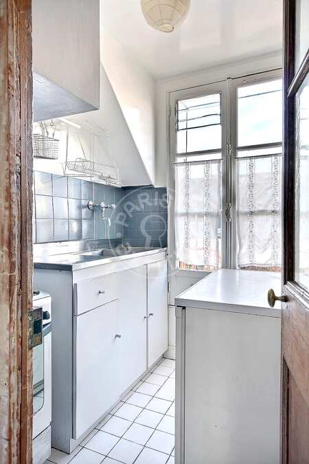 Cuisine Studio alcove meublé - 29m²  - Saint-Germain - Paris