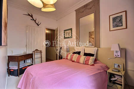 Bedroom Furnished apartment - 110m²  - 3 bedrooms - Batignolles - Paris