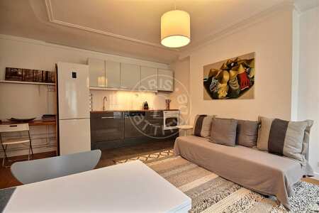 Living room Furnished apartment - 60m²  - 2 bedrooms - Faubourg Saint-Martin - Paris