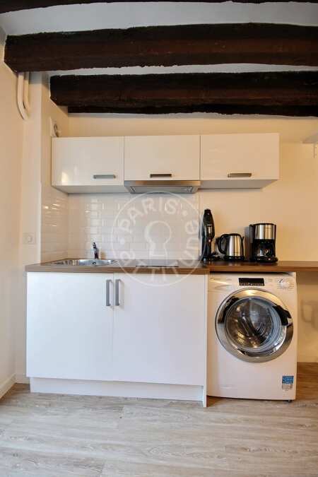 Kitchen Furnished studio - 15m²  - Latin / Saint-Michel - Paris