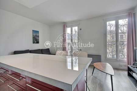 Cuisine Appartement meublé - 39m²  - 1 chambre - Jules Joffrin - Mairie du 18ème - Paris