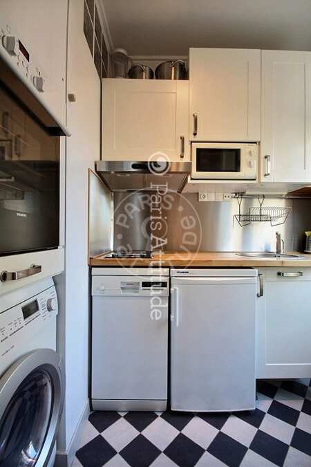 Kitchen Furnished apartment - 34m² - 1 bedroom - Place Monge - Paris