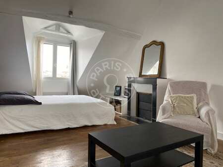 Living room Furnished studio - 40m²  - Temple - Paris