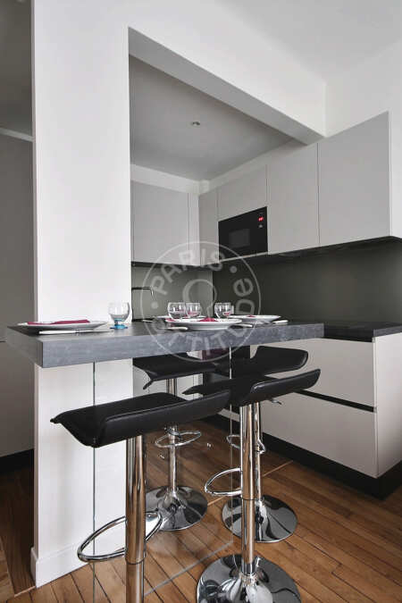 Cozinha Apartamento mobilado - 37m²  - 1 quarto - Convention - Paris