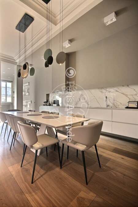 Cozinha Apartamento mobilado - 165m²  - 3 quartos - Parc Monceau - Paris