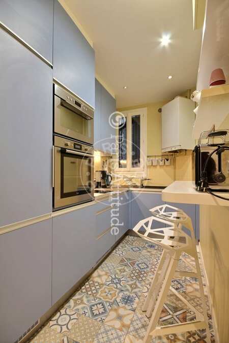 Cozinha Apartamento mobilado - 56m²  - 2 quartos - Convention - Paris