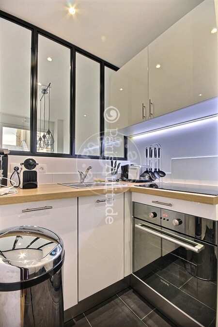 Cuisine Appartement meublé - 40m²  - 1 chambre - Commerce - Paris