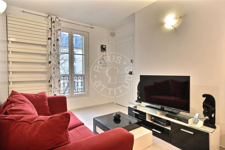Living room - Furnished 1 bedroom - Paris 75015 - 12819