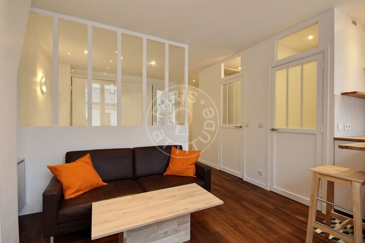 Salon - Studio alcove meublé - Paris 75018 - 12832