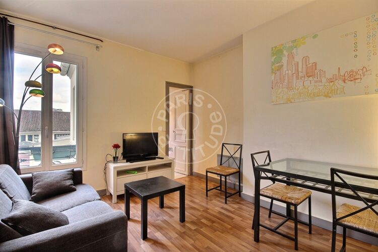 Living room - Furnished 1 bedroom - Paris 75015 - 12834