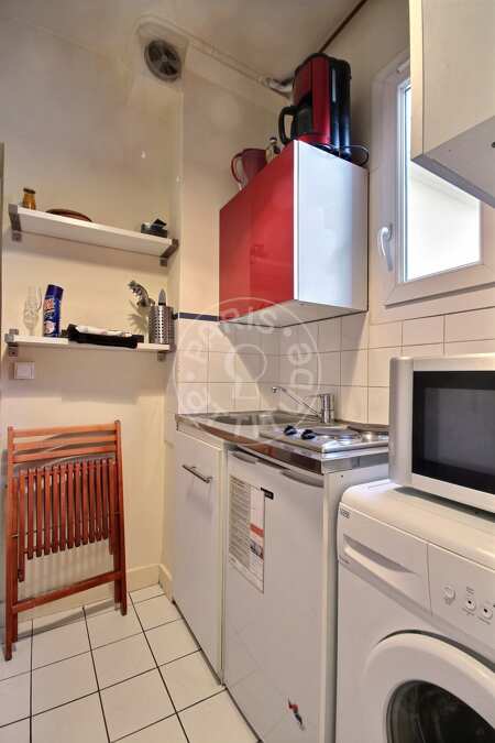 Küche Möblierte wohnung - 36m²  - 1 Zimmer - Commerce - Paris