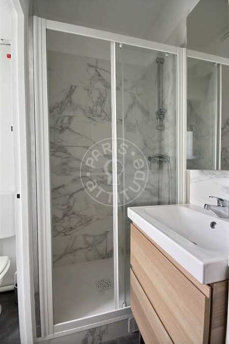 Badezimmer Möblierte wohnung - 36m²  - 1 Zimmer - Commerce - Paris